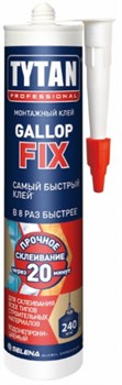 Клей монтажный  TYTAN  Professional Gallop Fix белый катридж 290мл (12шт) - фото 12063