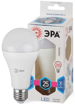 Лампа светодиодная  ЭРА LED smd A65-25w-840-E27 4000К - фото 17686