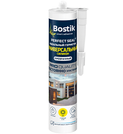 Герметик Bostik Perfect Seal cиликоновый универсальный  прозрачный 280 мл (12шт) - фото 21651