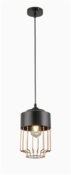 5052-201 Rivoli Подвес Marlis P1 черный/золото 1хE27 60W (840)