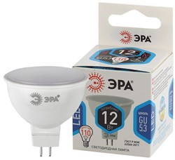 Лампа светодиодная  ЭРА LED smd MR16-12w-840-GU5.3 4000К - фото 27401