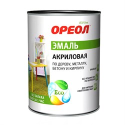 Эмаль акриловая  ОРЕОЛ  глянцевая черная 1.9 кг (6шт/уп) - фото 27415