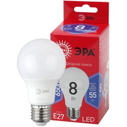 Лампа светодиодная  ЭРА LED smd A60- 8w-865-E27 R 6500К - фото 27959