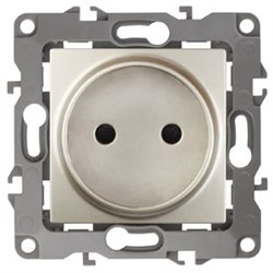 12-2105-04 ЭРА Розетка 2P,16A-250В, IP20, Эра12, шампань - фото 28043