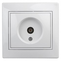 1-301-01 Intro Розетка TV одиночная, IP20, СУ, Plano, белый Под заказ - фото 28113