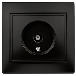 1-301-05  Intro Розетка TV одиночная, IP20, СУ, Plano, антрацит Под заказ - фото 28128