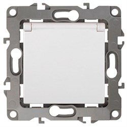 12-2103-01 ЭРА Розетка 2P+E Schukoсошторками с крышкой16АХ-250В,Эра12,белый . Под заказ - фото 29494