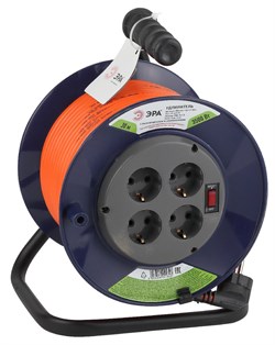 Удлинитель силовой RPx-4es-3x1.5-30m на п. катушка c/з 4 гн 30м ПВС 3х1.5 ЭРА