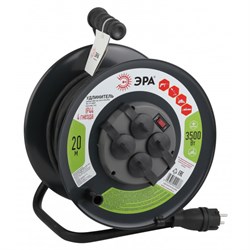Удлинитель силовой RMx-4es-3x2.5-20m-IP44(KG) на м. катушке c/з 4 гн 20м КГ 3х2.5 ЭРА