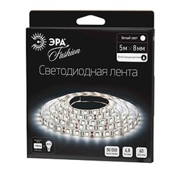 Лента светодиодная ЭРА LS3528-60LED-IP65-W 4000к -5m (мощ 4,8вт/м) - фото 31477