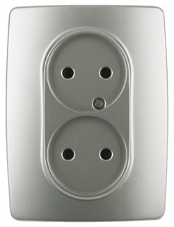 12-2107-15 ЭРА Розетка 2X2P,16A-250В, IP20, Эра12, перламутр - фото 31773