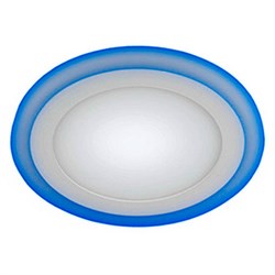Светильник LED 3-6BL ЭРА светодиодный круглый с синей подсветкой 6W 220V 4000K - фото 31804