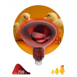 ЭРА ИКЗК 230-150 R127 Инфракрасная лампа   для обогрева животных 150 Вт Е27
