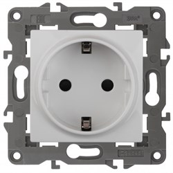 14-2102-01 ЭРА Розетка 2P+E Schuko со шторками, 16A-250В, IP20, Эра Elegance, белый Под заказ