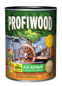 Лак PROFIWOOD яхтный алкидно/уретан. мат. 4,6 кг/5л (4шт/уп) - фото 32740