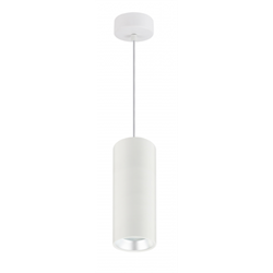 PL12 GX53 WH/SL Подсветка ЭРА Подвесной светильник под лампу GX53, алюминий, цвет белый+серебро - фото 32858