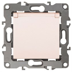12-2103-02 ЭРА Розетка 2P+E Schuko со шторками с крышкой,16АХ-250В,Эра12, сл.кость с/з Под заказ - фото 33483