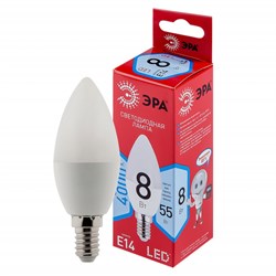 Лампа светодиодная  ЭРА LED smd B35- 8w-840-E14 R 4000К - фото 33503