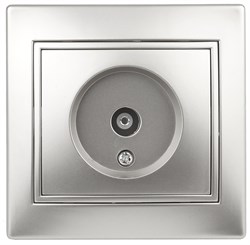 1-301-03  Intro Розетка TV одиночная, IP20, СУ, Plano, алюминий Под заказ - фото 34372