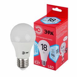 Лампа светодиодная  ЭРА LED smd A65-18w-840-E27 R 4000К - фото 34414