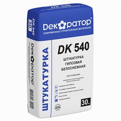 Штукатурка гипсовая белая ручного и машинного нанесения DK 540 30кг Декоратор (40шт) - фото 34838