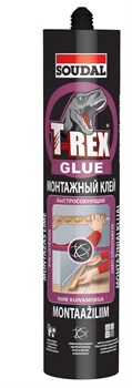 Клей монтажный SOUDAL T-REX SOLVENTED, кауч, быстросохнущий, бежевый, (12шт)