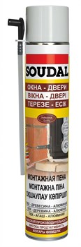 Пена бытовая SOUDAL светло-желтый, 300 мл летняя (+5)(12шт/уп) - фото 35321