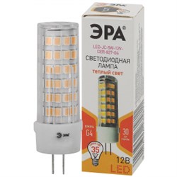 Лампа светодиодная ЭРА LED JC-5w-12v-corn-ceramics-827-G4 2700К - фото 36134
