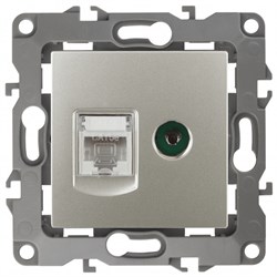 12-3110-15 ЭРА Розетка комбинированная RJ45+ TV, IP 20, Эра12, перламутр Под заказ