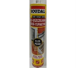 Герметик SOUDAL полиуретановый FLEX PU 40 300мл черный - фото 37136