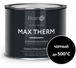 Эмаль термостойкая ELCON черная 500 С (0,4кг) - фото 37557