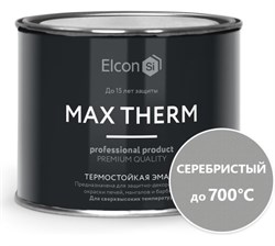 Эмаль термостойкая ELCON серебристая 700 С (0,4кг) - фото 37558