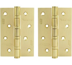 Петля дверная универсальная НОРА-М 4 -4ВВ STD-ECO PB (100*70*2,5)  золото(2шт/уп) - фото 37730