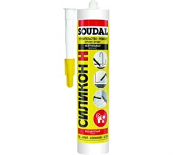 Герметик SOUDAL силикон нейтральный бесцветный картридж 280 мл (15шт/уп)