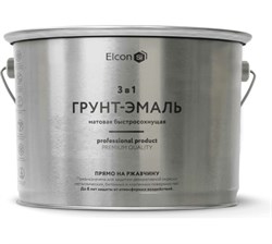 Грунт-эмаль по ржавчине Elcon 3 в 1 матовая белая RAL 9003 2 кг(4шт) - фото 37933