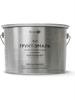 Грунт-эмаль по ржавчине Elcon 3 в 1 матовая серая RAL 7040 2 кг (4шт) - фото 38167