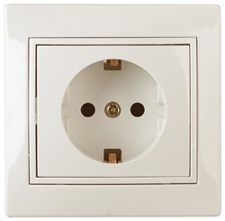 1-202-02 Intro Розетка 2P+E Schuko, 16А-250В, IP20, СУ, Plano, сл.кость (10/200/2000) - фото 38471