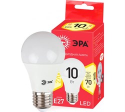 Лампа светодиодная  ЭРА LED smd A60-10w-827-E27 ECO 2700К - фото 38562