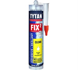 Клей монтажный  TYTAN  Fix2 гибридный прозрачный 290 гр (12шт) - фото 39264