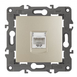 14-3107-04  ЭРА Розетка RJ45, IP20, Эра Elegance, шампань Под заказ