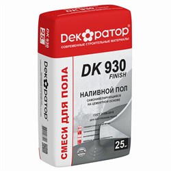 Наливной пол DK 930 FINISH самонивелирующийся 25кг (2-60мм) Декоратор  (56шт/п) - фото 39669