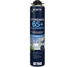 Пена профессиональная BOSTIK Standart 65+, All Seasons всесезонная(-12) 850мл (12шт) - фото 39838