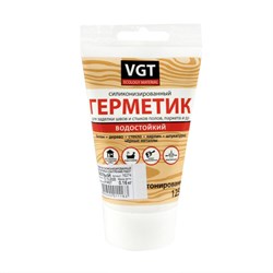 Герметик VGT для нар/внут работ силиконизированный белый, 0,16кг (15шт) туба без носика - фото 39858