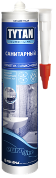 Герметик TYTAN силиконовый санитарный прозрачный картридж 290 мл (12шт)