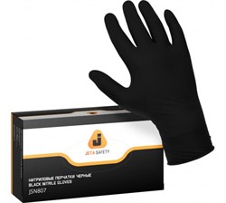 Перчатки нитриловые черные  (XL) (100шт/уп) - фото 41176