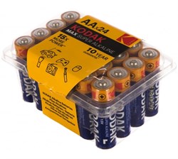 Элемент питания Kodak LR6-24 plastic box MAX SUPER Alkaline [24 3A PVC] (24шт/уп) - фото 41601