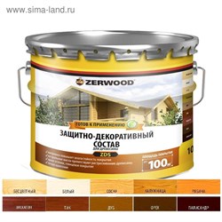 Защитно-декоративное покрытие ZERWOOD тик вес 30кг