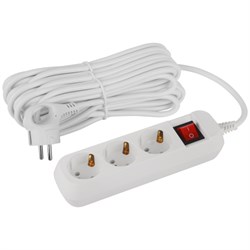 UDL-16-3100-ES Greenline 3 розетки с заземлением с выключателем 10м ПВС 3x1мм2 Удлинитель ЭРА - фото 42800