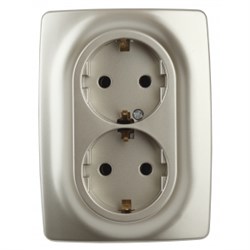 12-2106-02 ЭРА Розетка 2X2P+E Schuko, 16АХ-250В, Эра12, слоновая кость - фото 43399