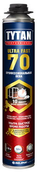 Пена профессиональная TYTAN ULTRA FAST 70л, летняя (+5) 870 мл (12шт) - фото 43609
